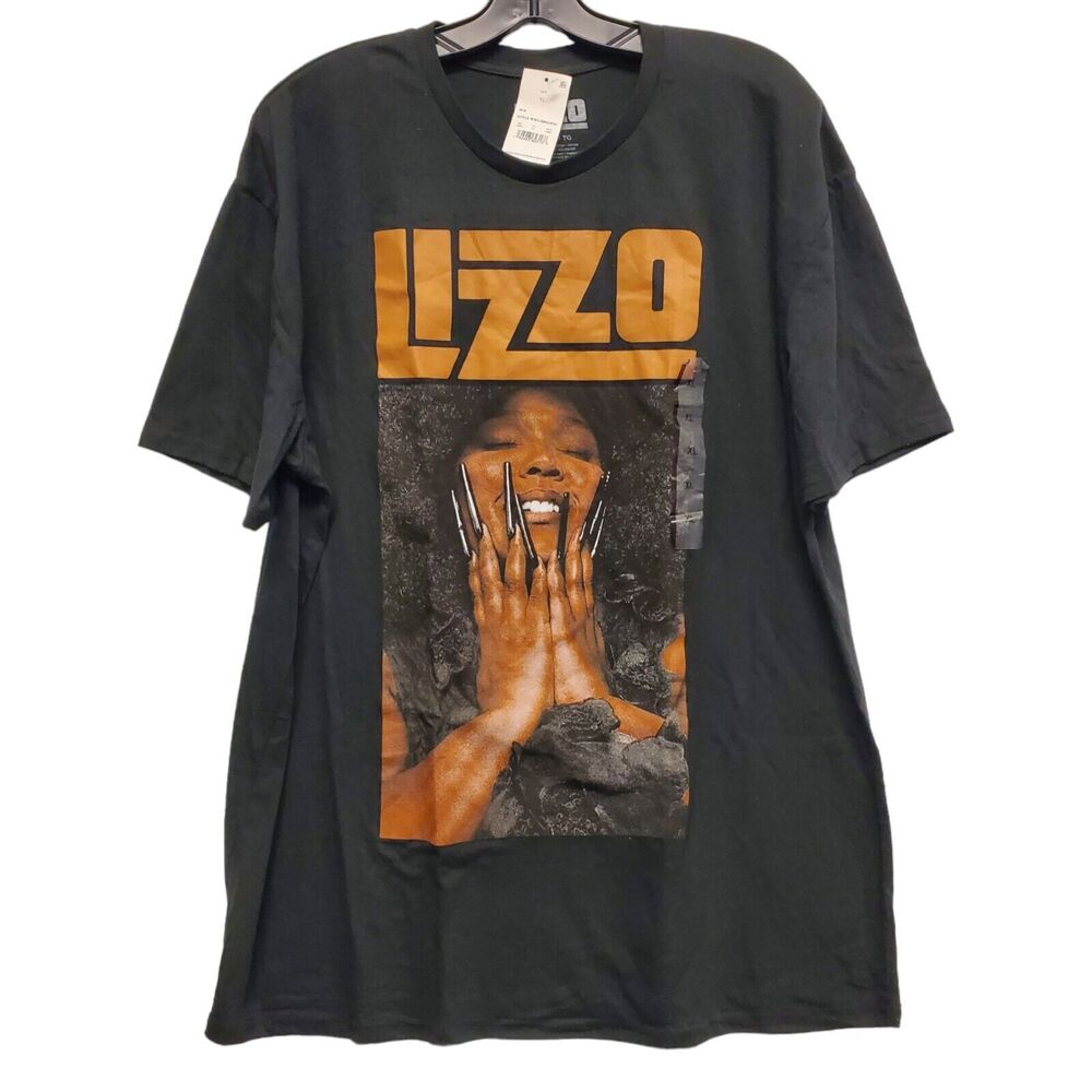 LIZZO Shirt Adult XL Black Graphic Print Spell Out Concert Tour Merch Pop Artist